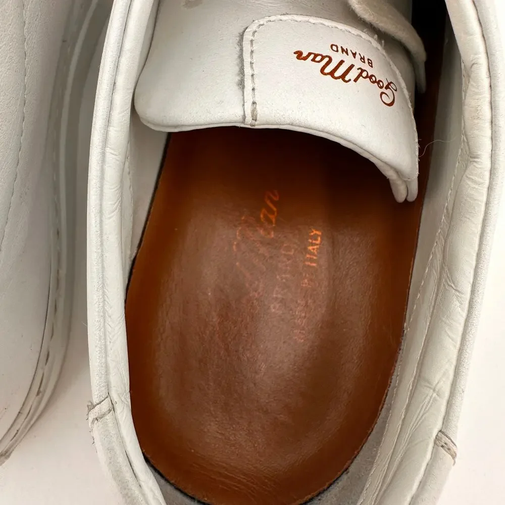 Good Man Brand Men's White Edge Leather Sneakers Size 7.5